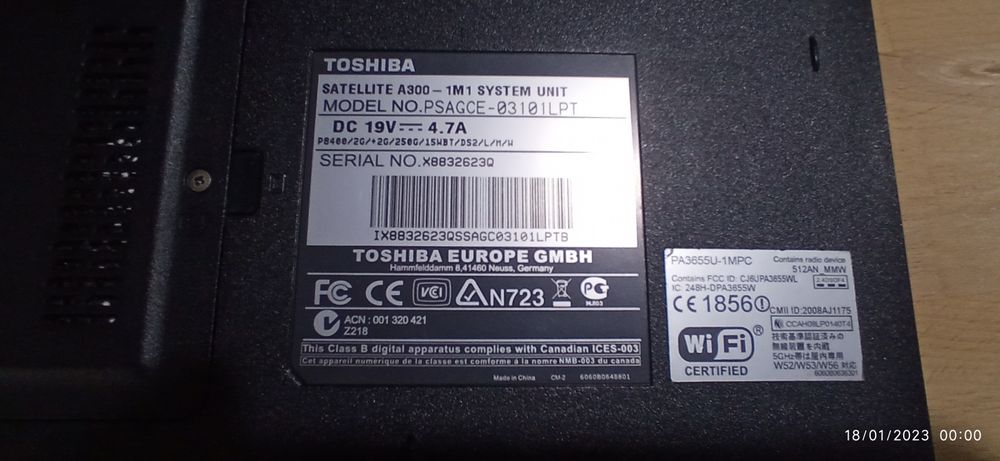 Vendo peças TOCHIBA Satélite a300