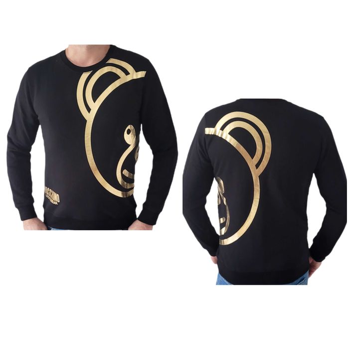 Bluza Męska Moschino złote dodatki Miś Okazja