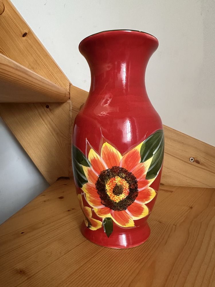 Wazon ręcznie malowany z PRL