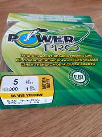 Plecionka POWER PRO 0,10 mm 275m, produkcja USA 10lb, 300yd