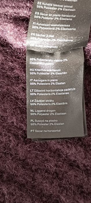 Gruby Sweter Premium Kardigan Model "Luca" Fiolet WEEKDAY rozmiar L