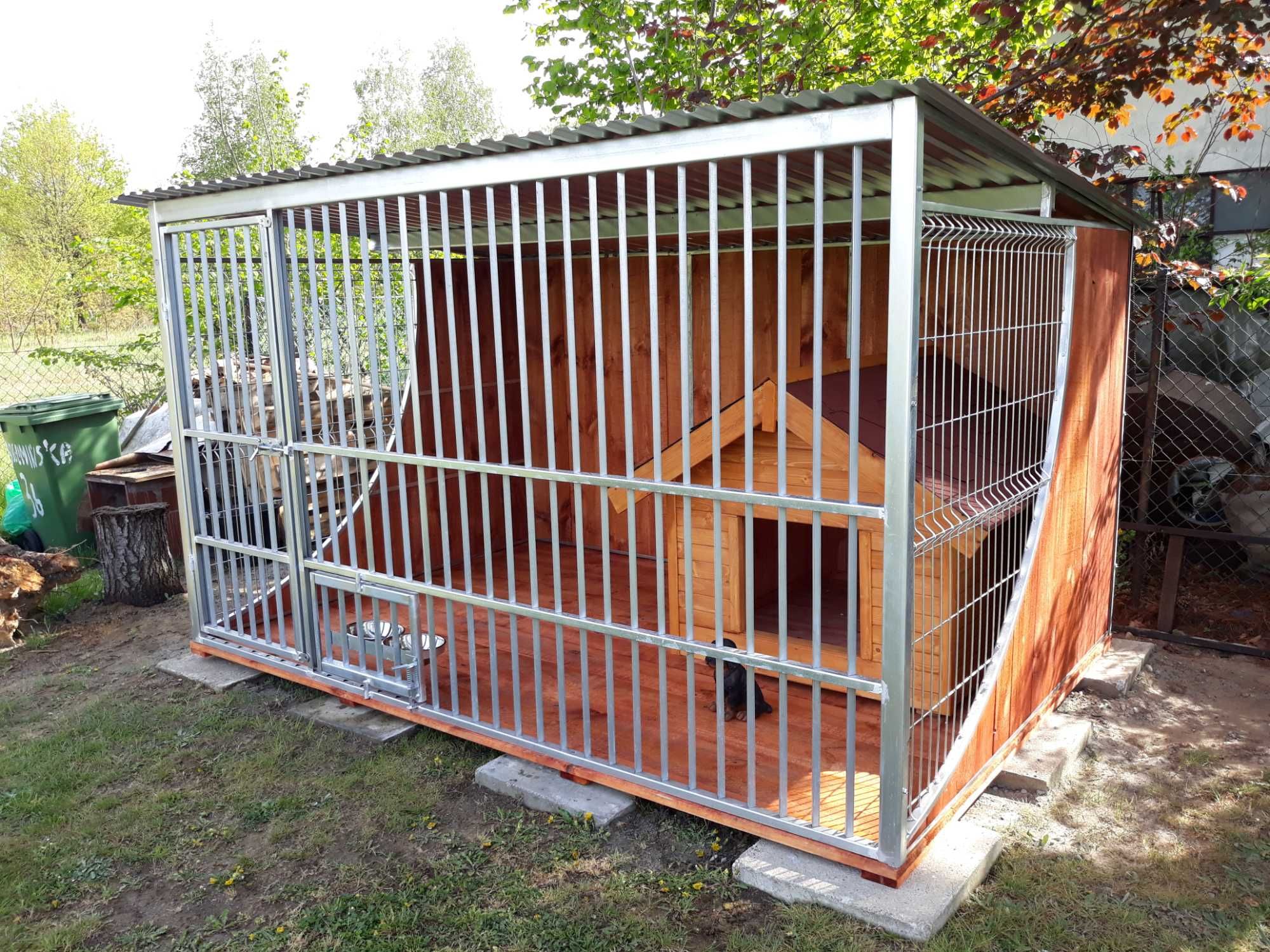 Kojec dla psa wysoka jakość ocynkowany boki "ŁEZKA" klatka box 3x2