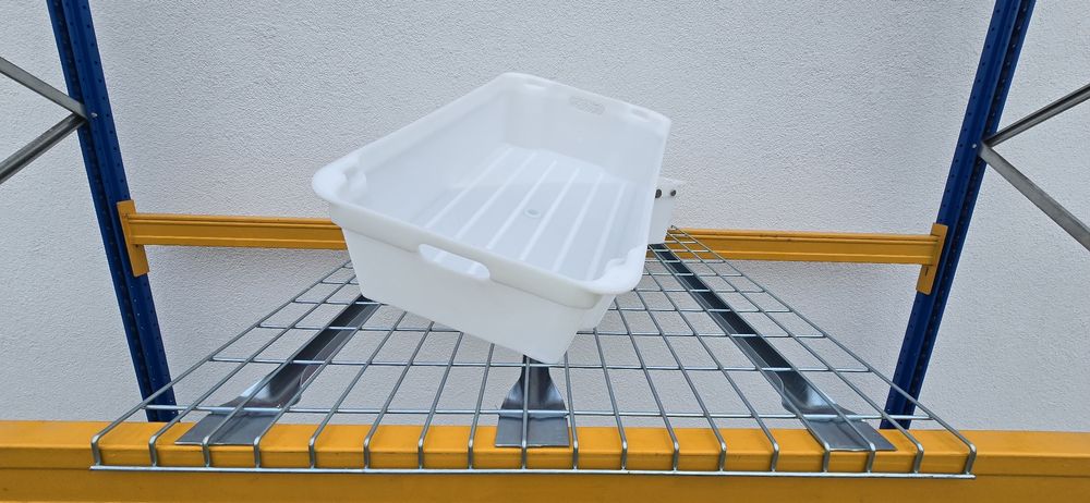 biała skrzynka do mięsa wędlin  42 x 74 x 17 cm pojemnik masarski