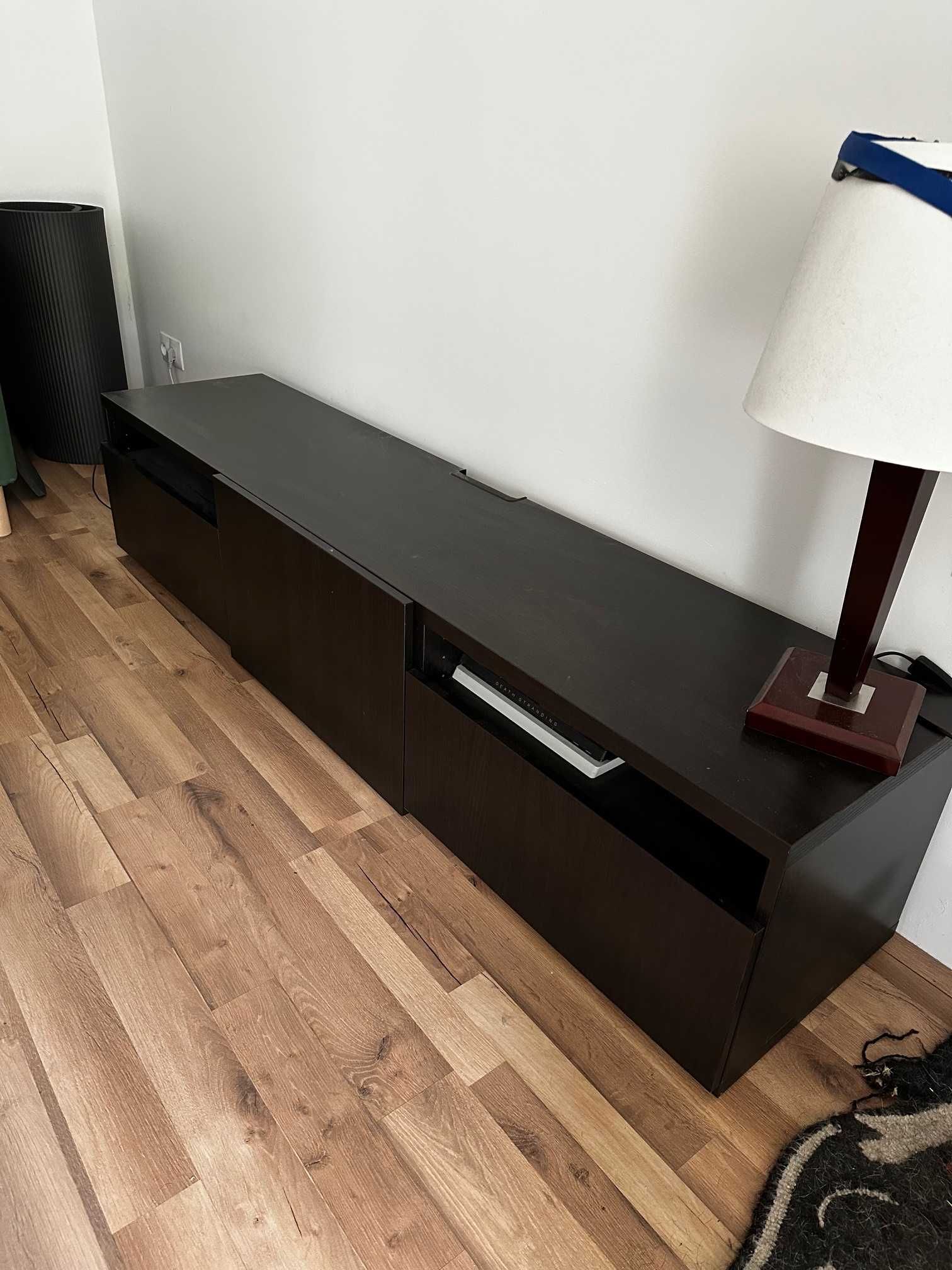 Szafka pod TV, Ikea BESTÅ - czarnybrąz