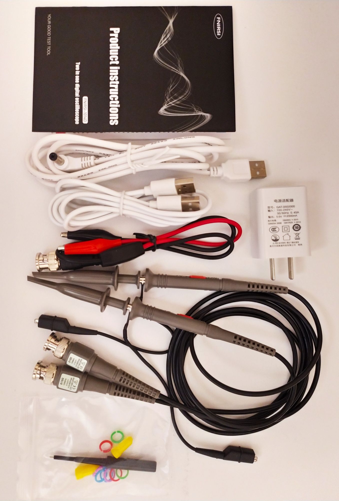 Осциллограф FNIRSI-1014D 2 канала 100MHz 1Gsps, генератор, 7", 5 В