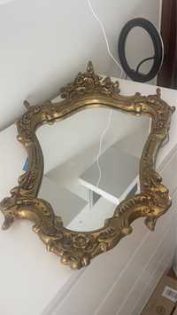 Moldura dourada com espelho - vintage / antiguidade