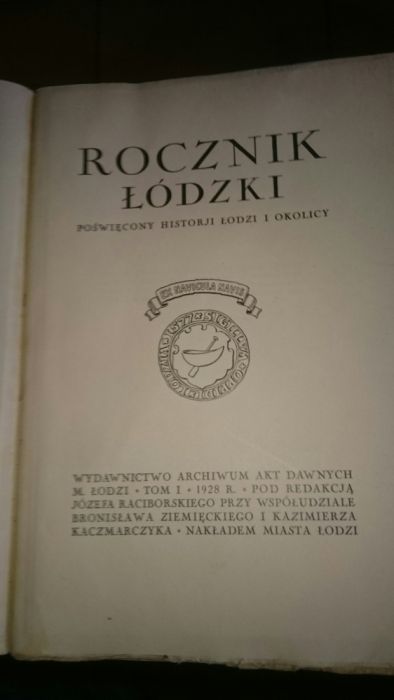 Stara księga, Rocznik łódzki t l 1928