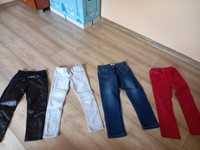 Spodnie dziewczęce zestaw rurki 104-110