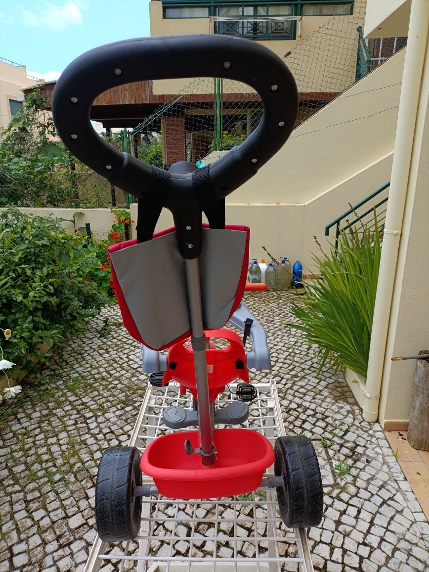 Triciclo criança, com pega para empurrar FEBER