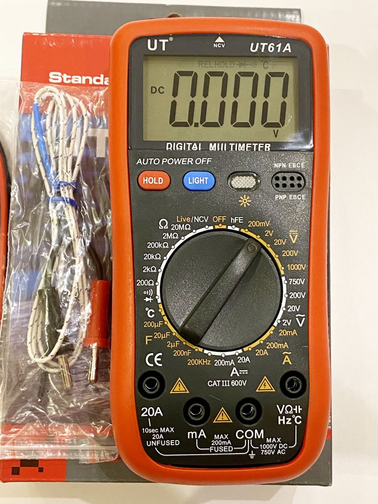 Мультиметр тестр UT 61A с термопарой