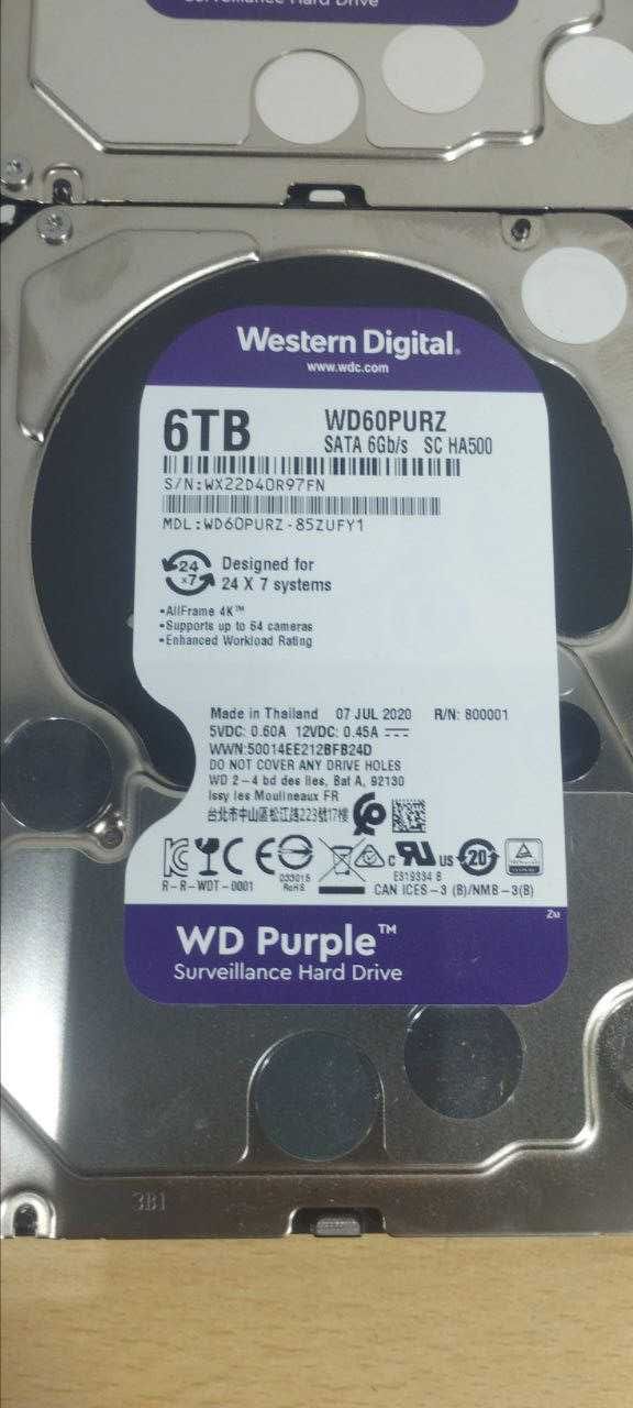 Жорсткий диск 6TB WD Purple (WD60PURZ)