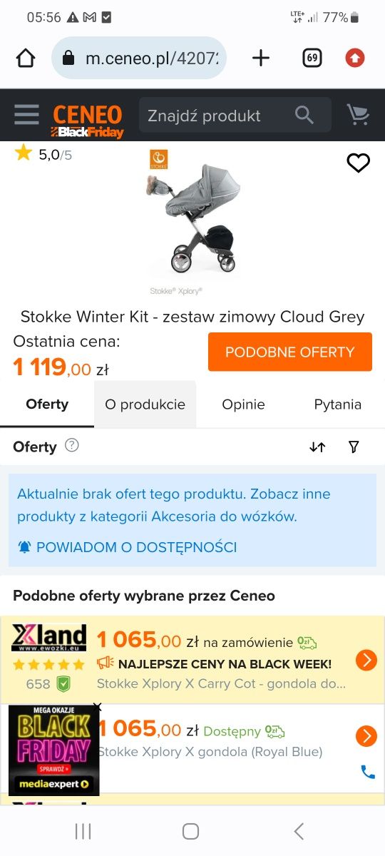 Stokke winter kit cloud grey