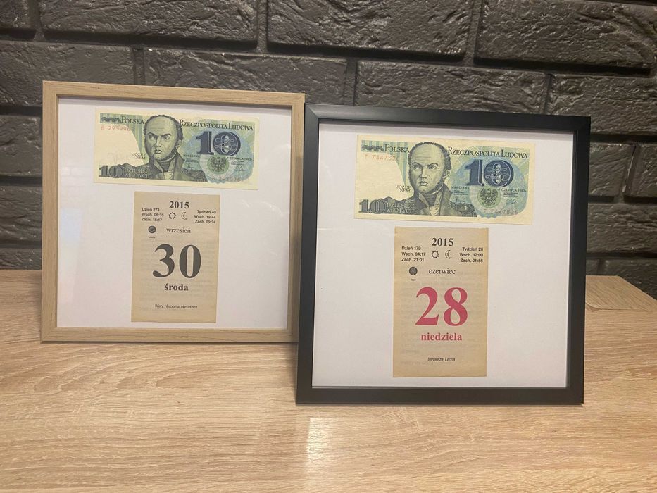 Oryginalna kartka z kalendarza 2003 r. Prezent Rocznica Pamiątka