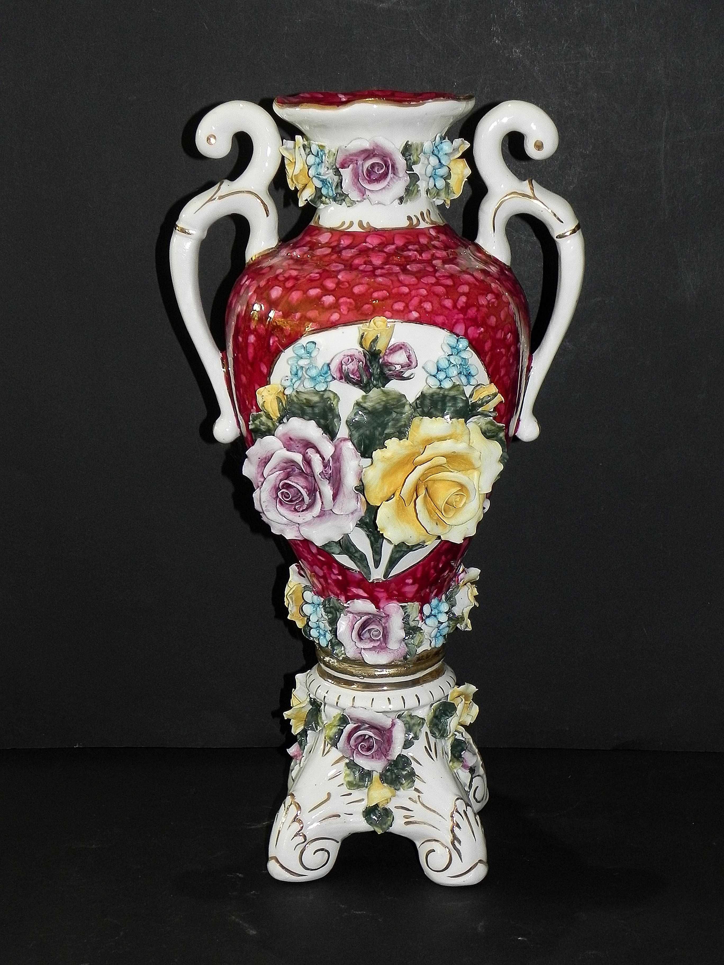 Roceram porcelana Waza Tatiana duża pięknie zdobiona 48 cm