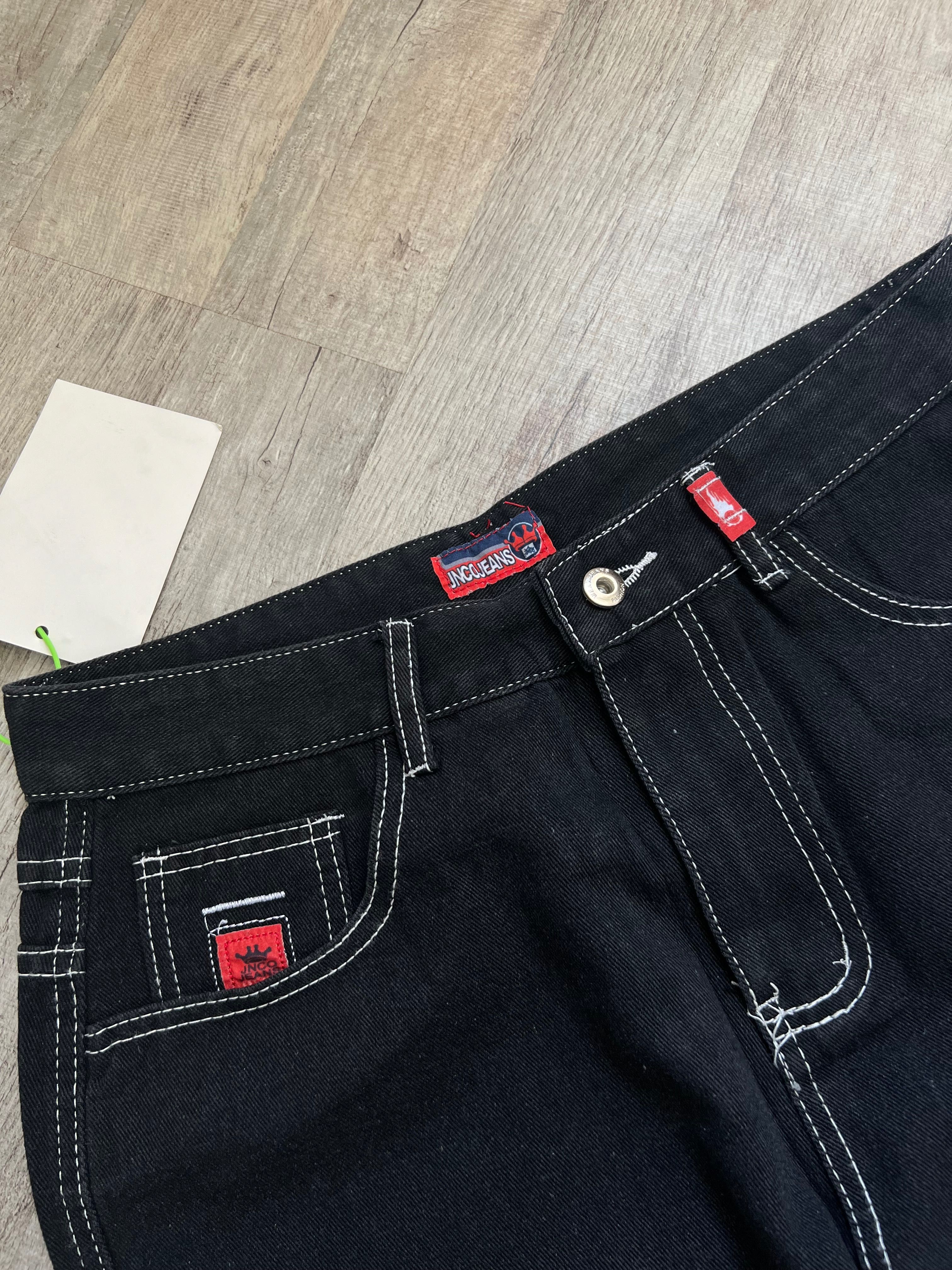 Широкі Шорти JNCO Baggy Джинсові Y2K SK8 Опиум Skater Чорні