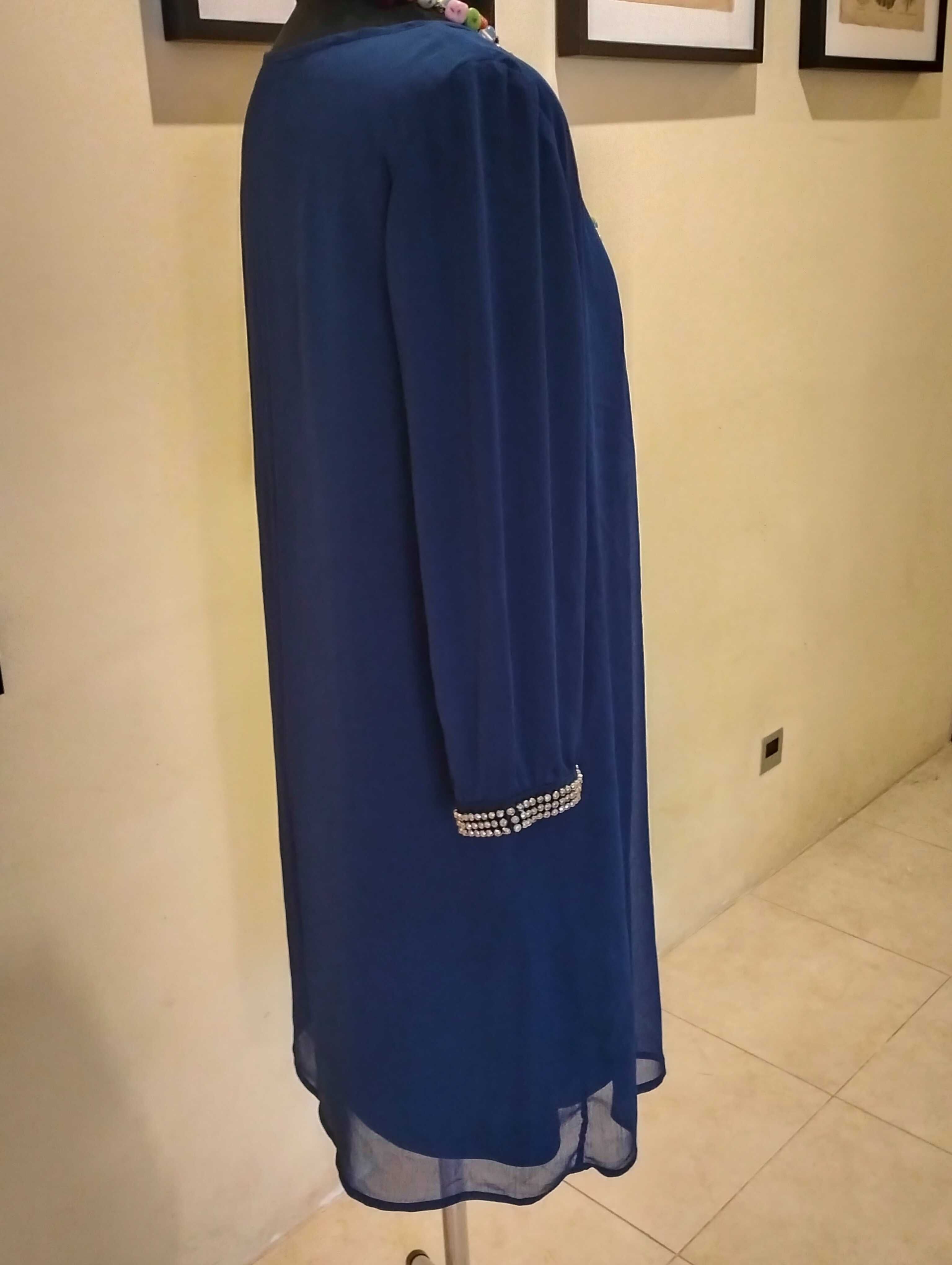 Kobaltowa sukienka rozmiar 40