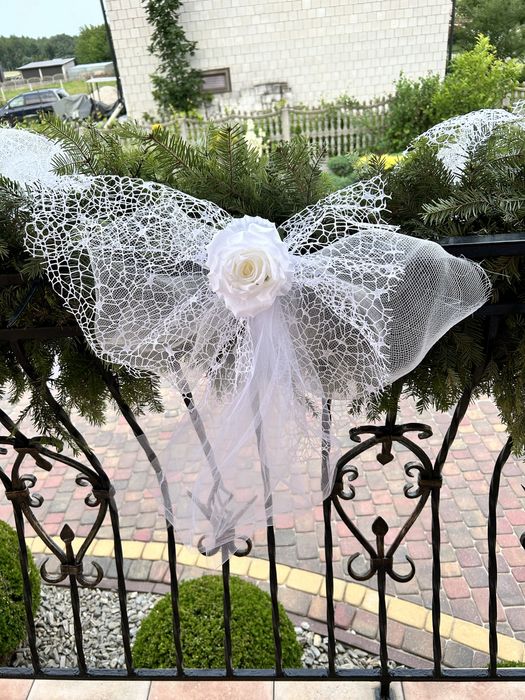 Kokardy z tiulu na slub