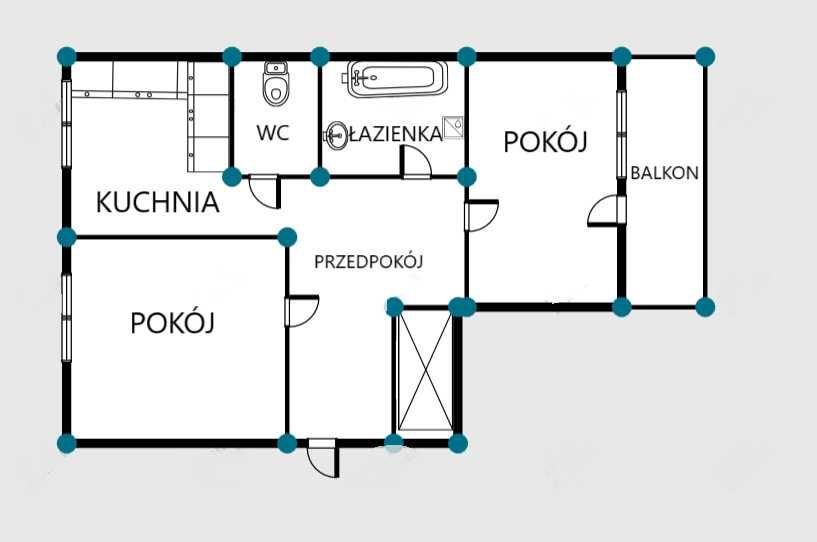 Bez prowizji // 2 pokoje blisko Emki