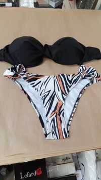 Bikini push up seksi zebra panterka strój kąpielowy