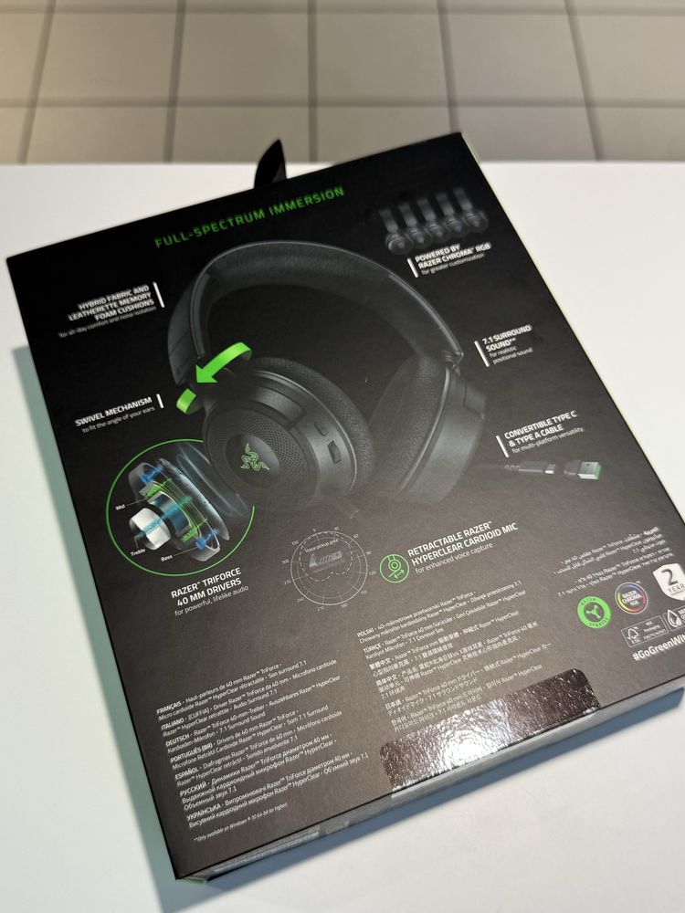 Razer Kraken v4X Chroma nowe OKSIKOM Tecza