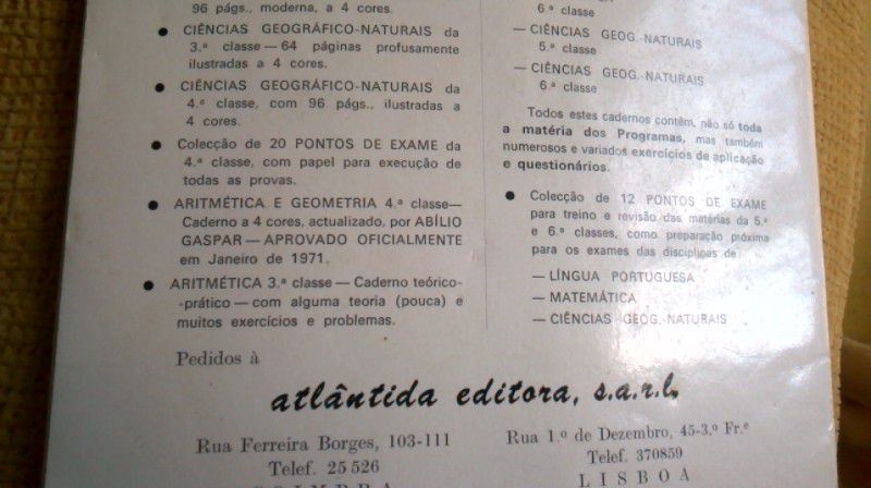 Caderno redação e Gramática da 4ª classe anos 70