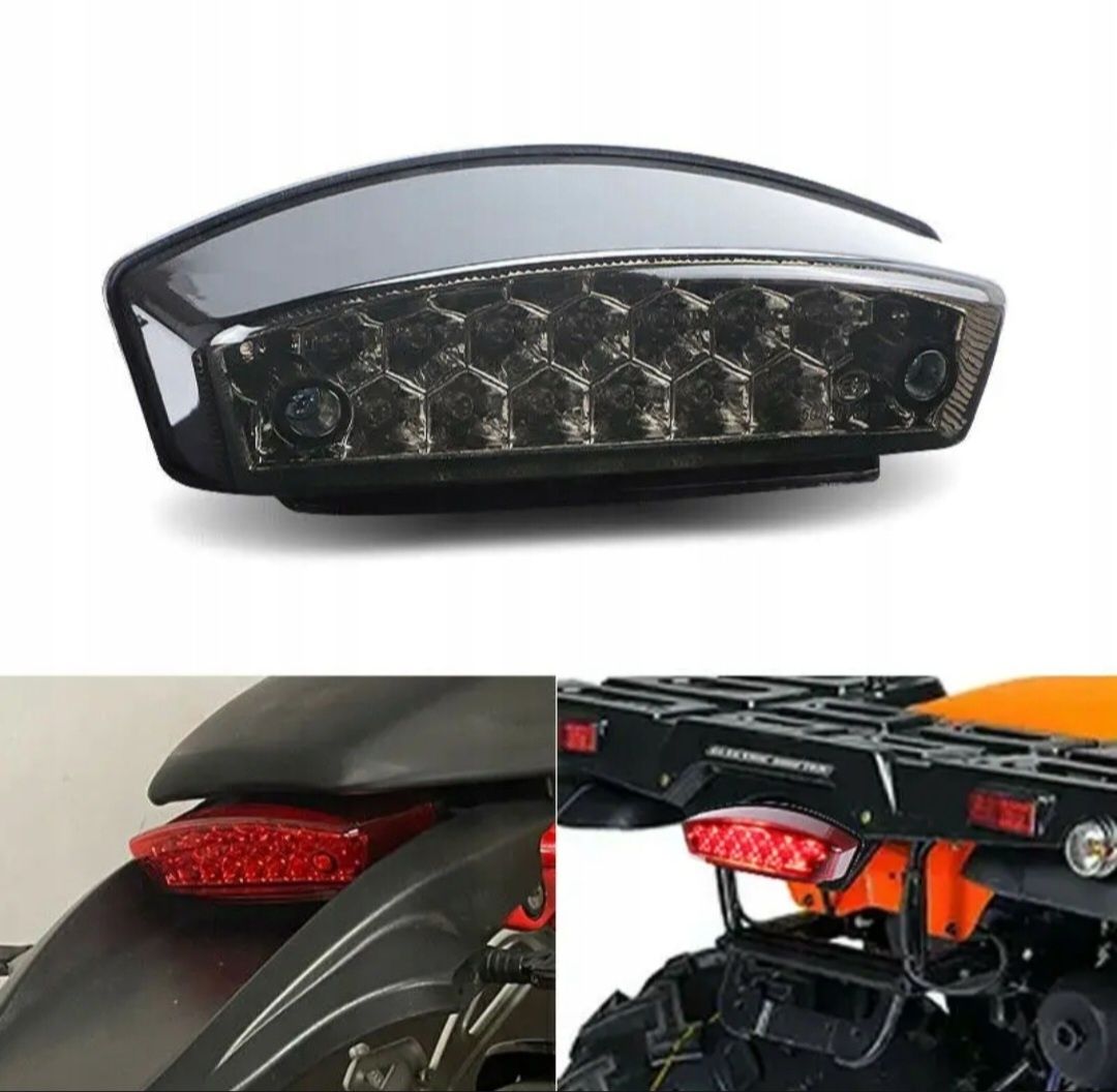 Lampa Tył Tylna do Quad Enduro Skuter Cross Motocykl LED Klosz Dmiony