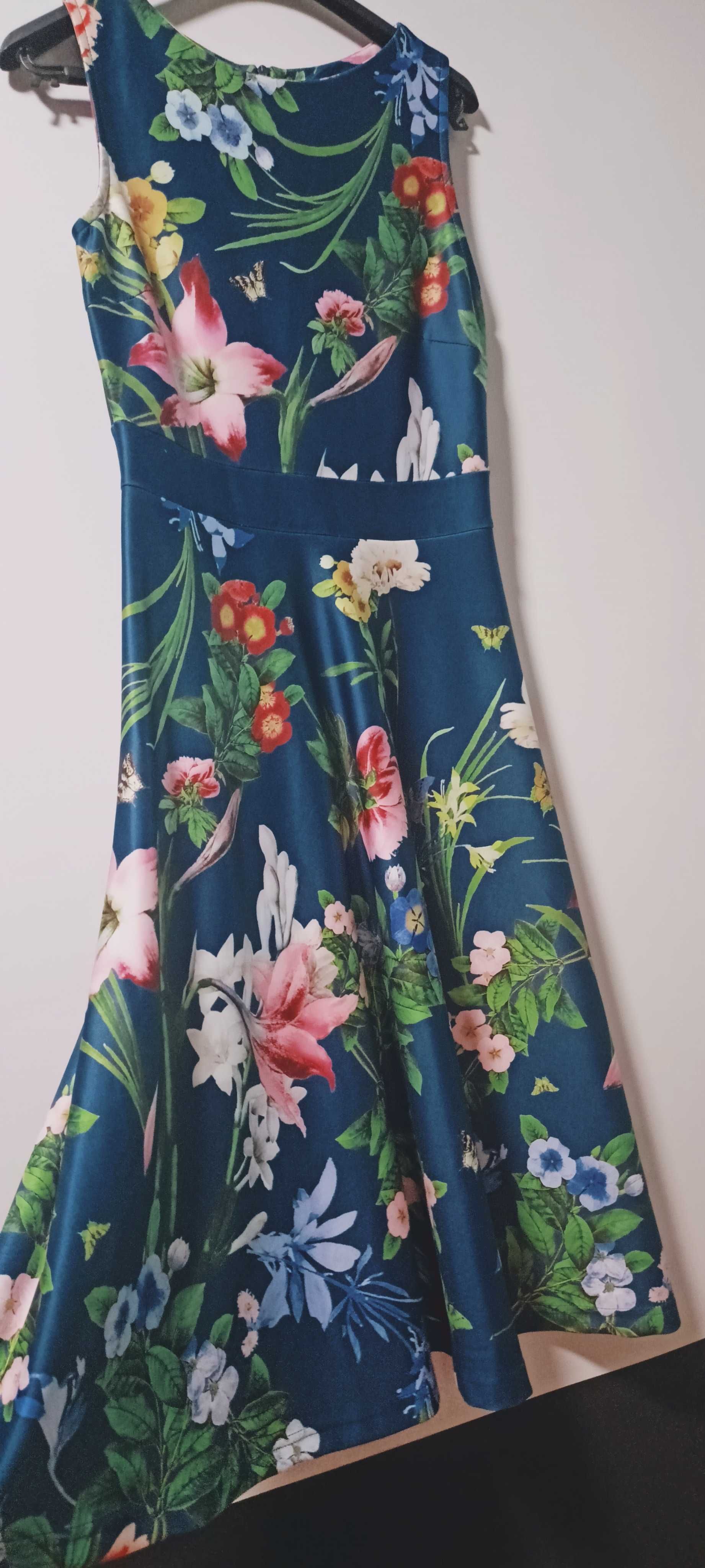 Sukienka koktajlowa midi S/M