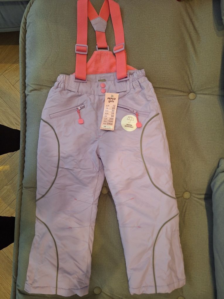Spodnie narciarskie dziewczynka fiolet r. 104