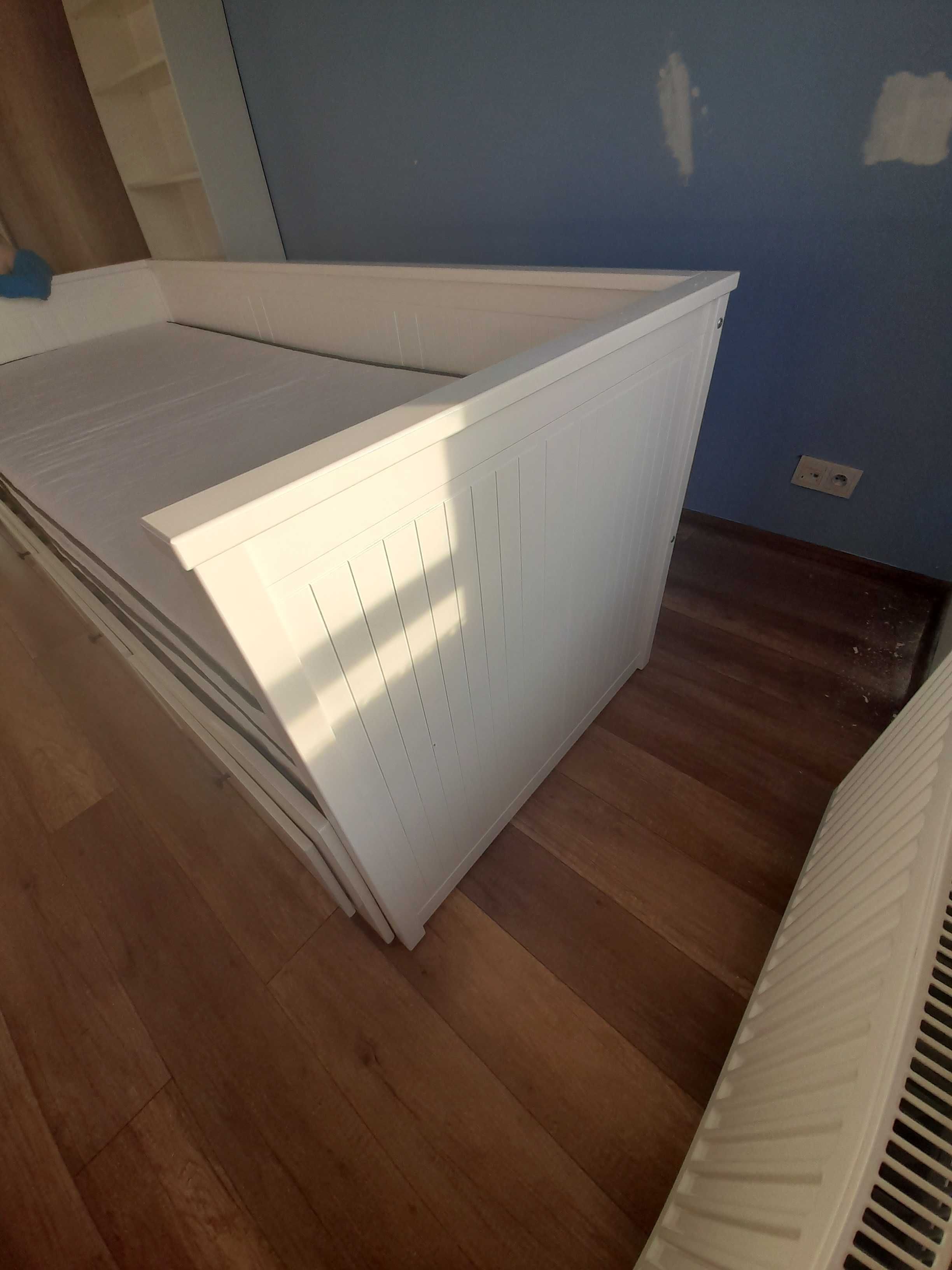 Łóżko Ikea Hemnes 160x200 białe + materace