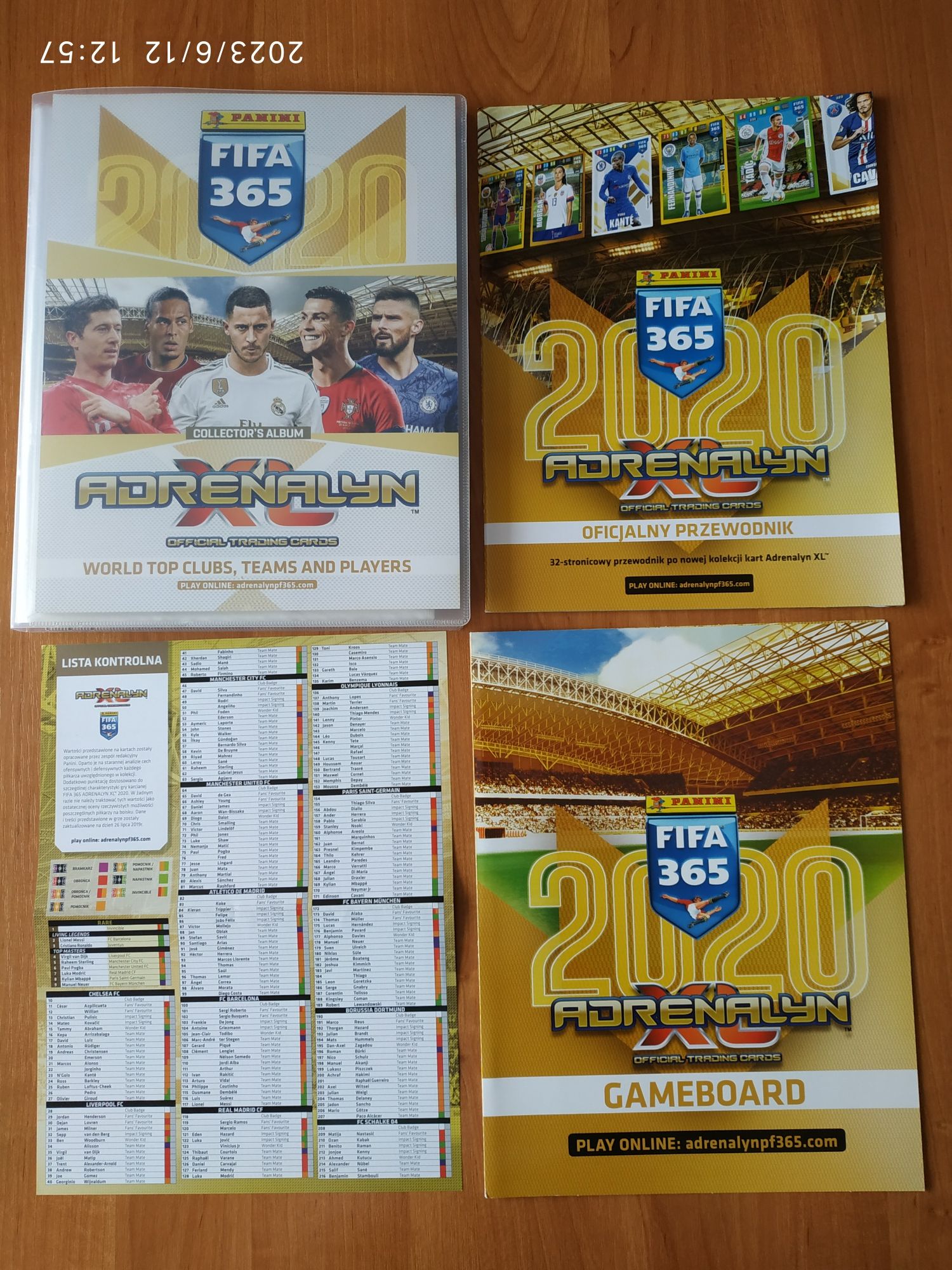 Panini FIFA 365, 2020 zestaw - album plus 210 kart (Messi, Mbappe)