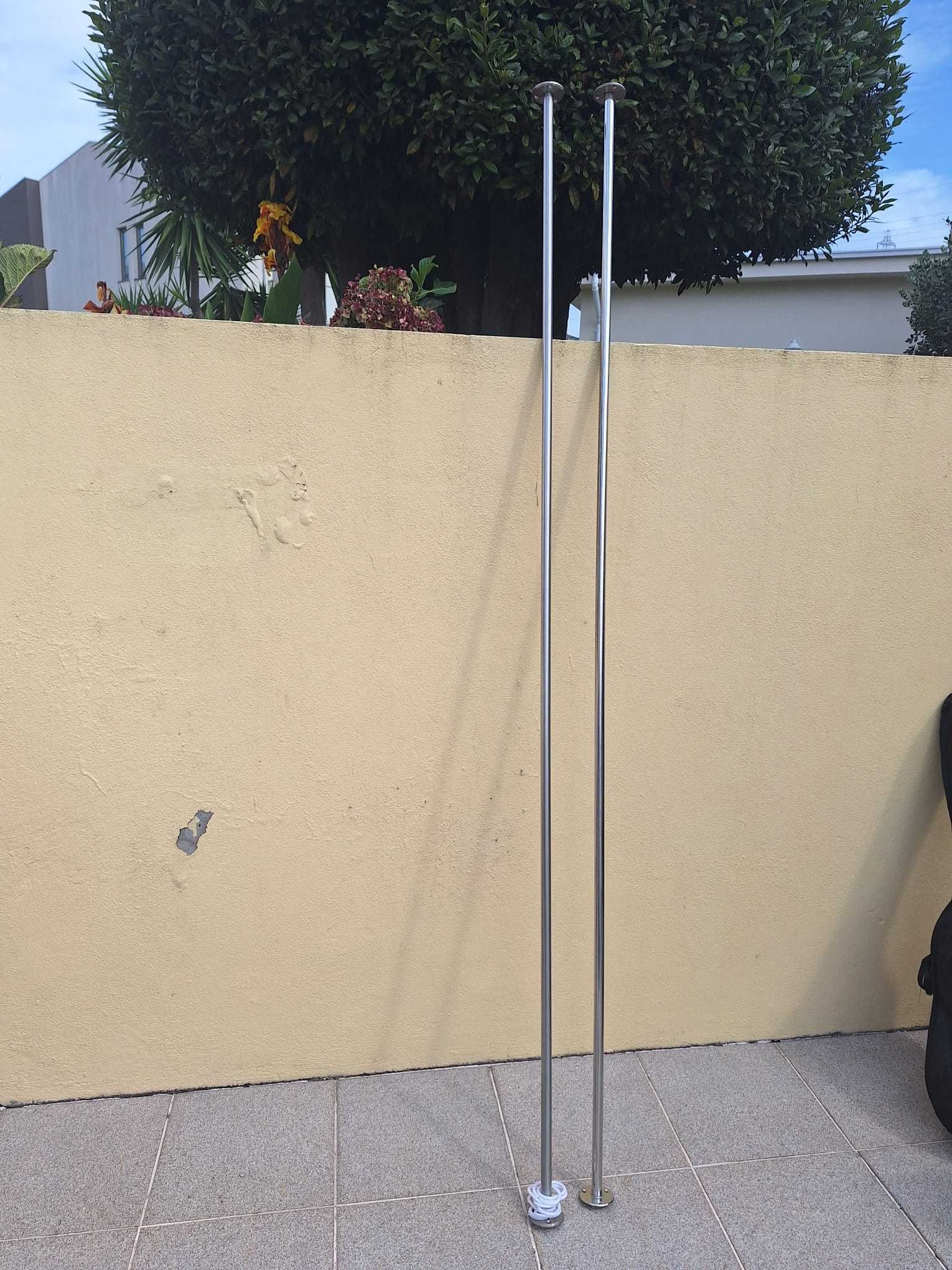 2 Varões Cinza de Inox - 2,07 Metros