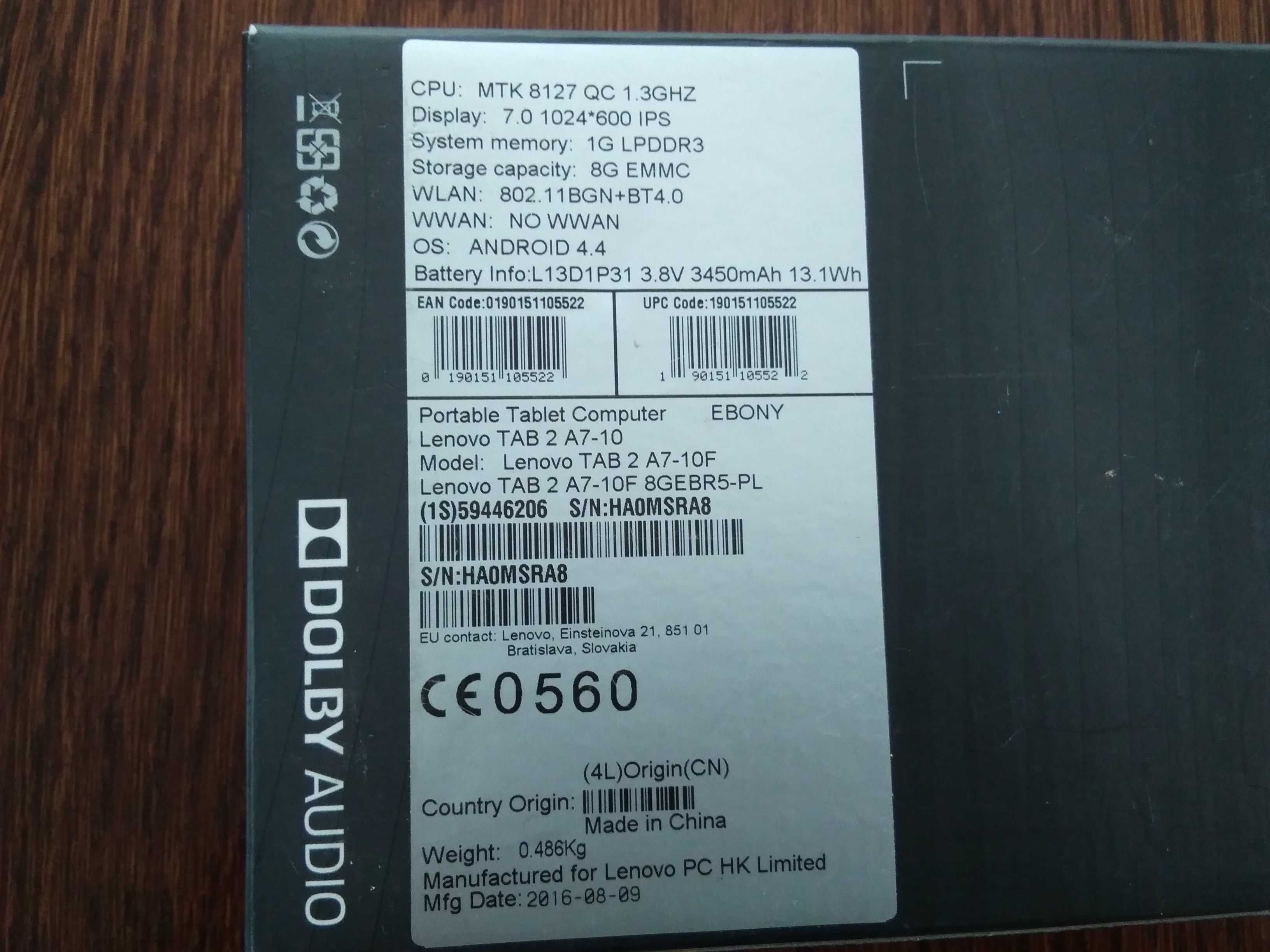 Lenovo tab2 A7-10