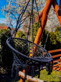 Плетена гойдалка-гніздо підвісна садова