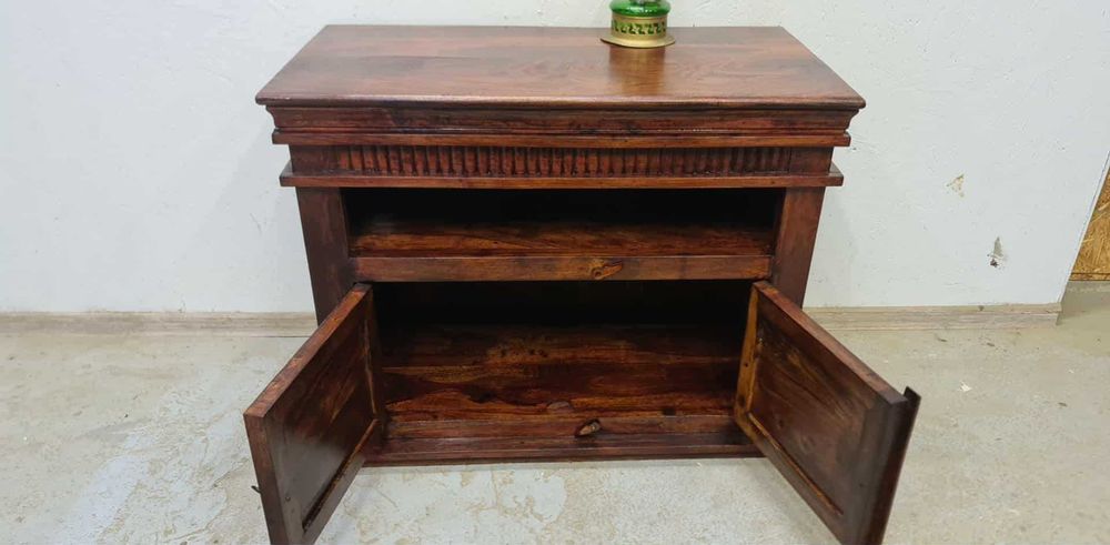 Komoda kolonialna z akacji indyjskiej, rustykalna -antyk -po renowacji