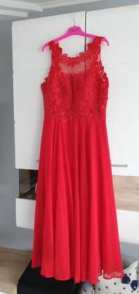 Sukienka czerwona maxi L 40