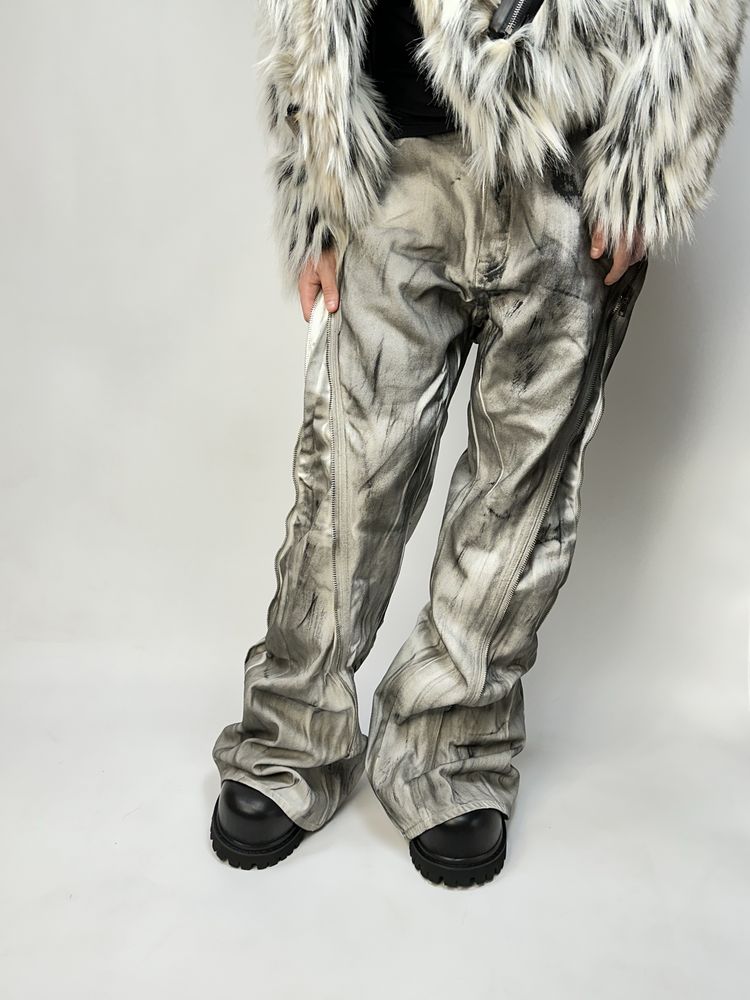 Rick Owens BANANA boot cut faded opium archive джинси сині джинсы клеш