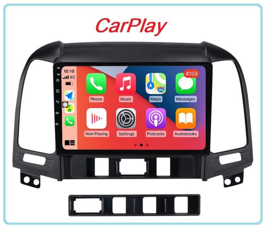 Магнітола HYUNDAI SantaFe Android, Qled, GPS, USB, 4G, CarPlay!