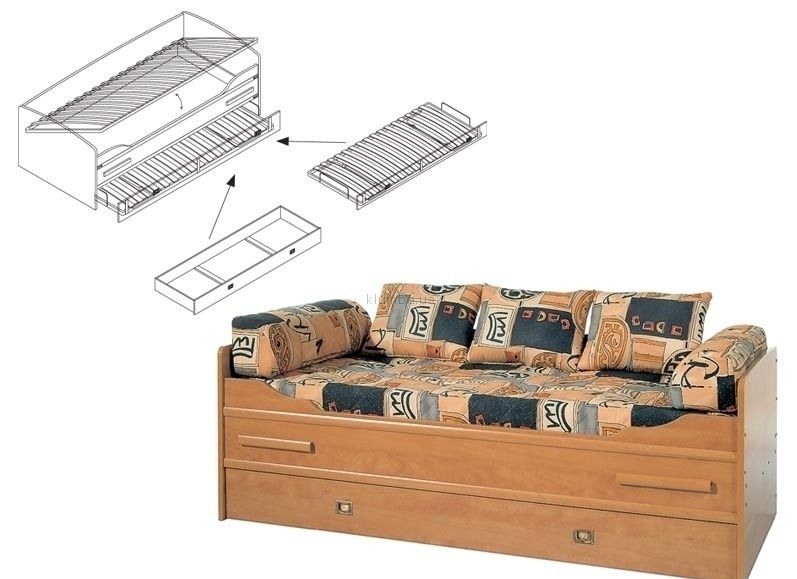 Ліжко-диван  Magellan Vox з додатковим ліжком і матрацом