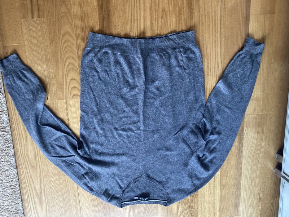 Sweter męski pulower z domieszką kaszmiru szary M