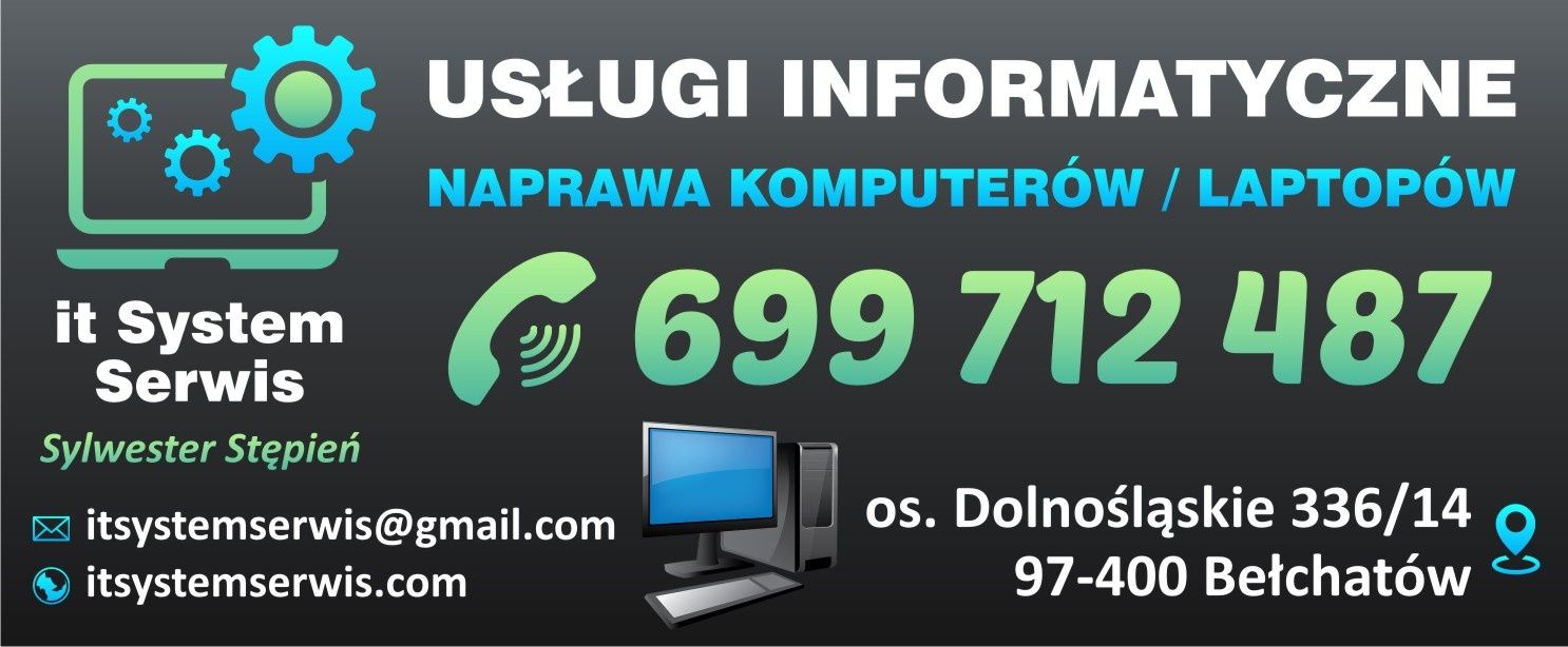 Naprawa komputerów PC  i laptopów Usługi Informatyczne