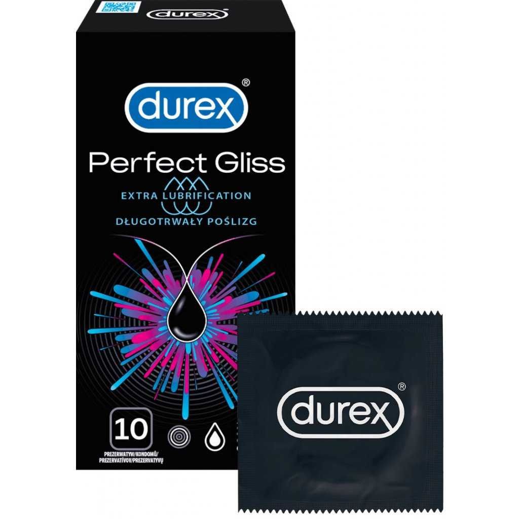 Prezerwatywy Durex Perfect Gliss 10 szt grubsze ekstra nawilżane