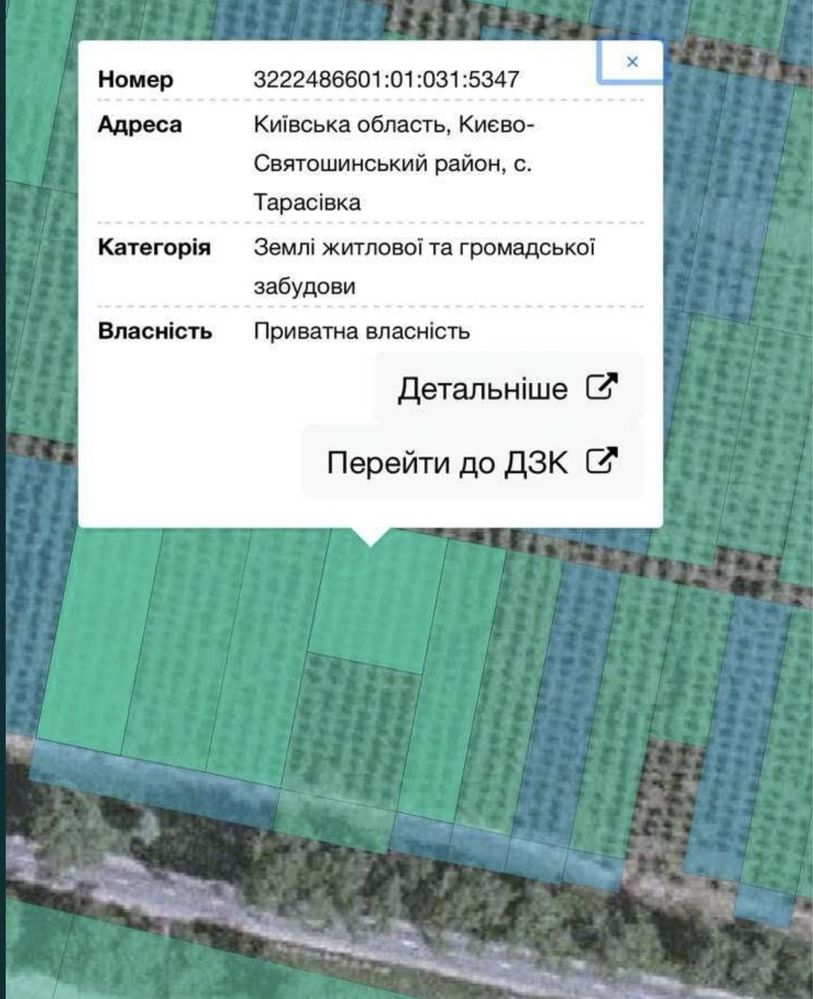 Тарасівка 9 соток під забудову, 27м фасад, вул.Щаслива