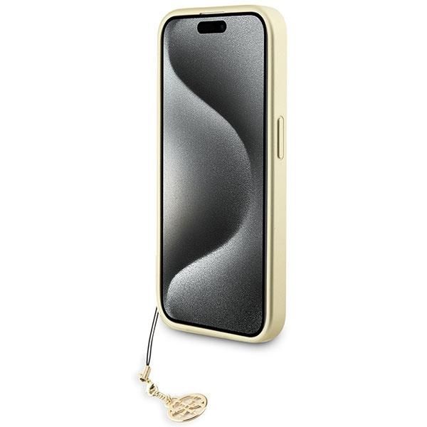Etui Guess iPhone 15 Pro Max Brązowe z Kolekcji Charms 4G
