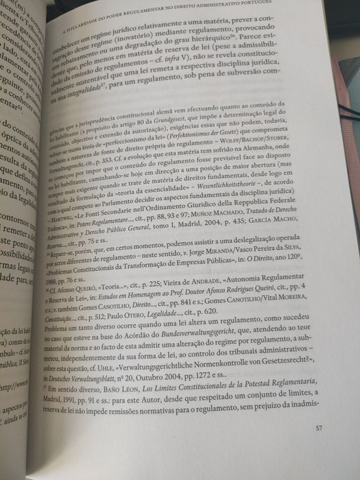 Estudos sobre os regulamentos administrativos