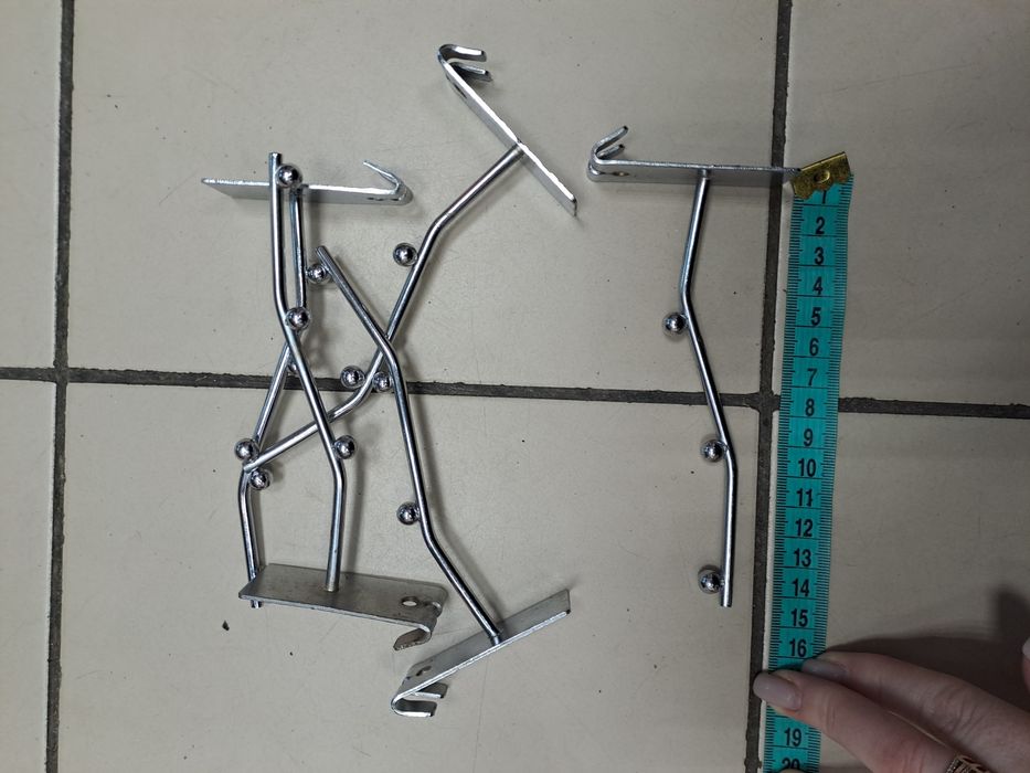 Кронштейн флейта на 3 кулі для торгівельної сітки