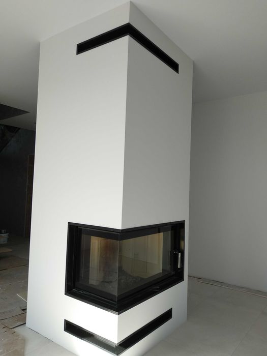 Kominek narożny zakup wraz z montażem.  Kominki Kozy