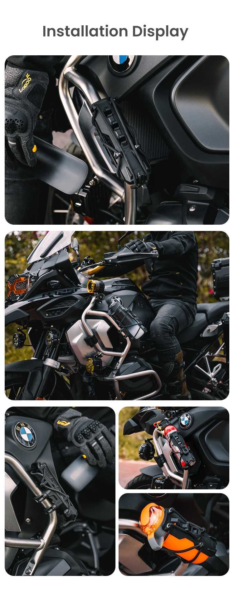 Тримач пляшки на кофр/раму мотоцикла