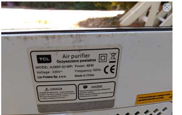 Oczyszczacz powietrza TCL KJ300F-S3