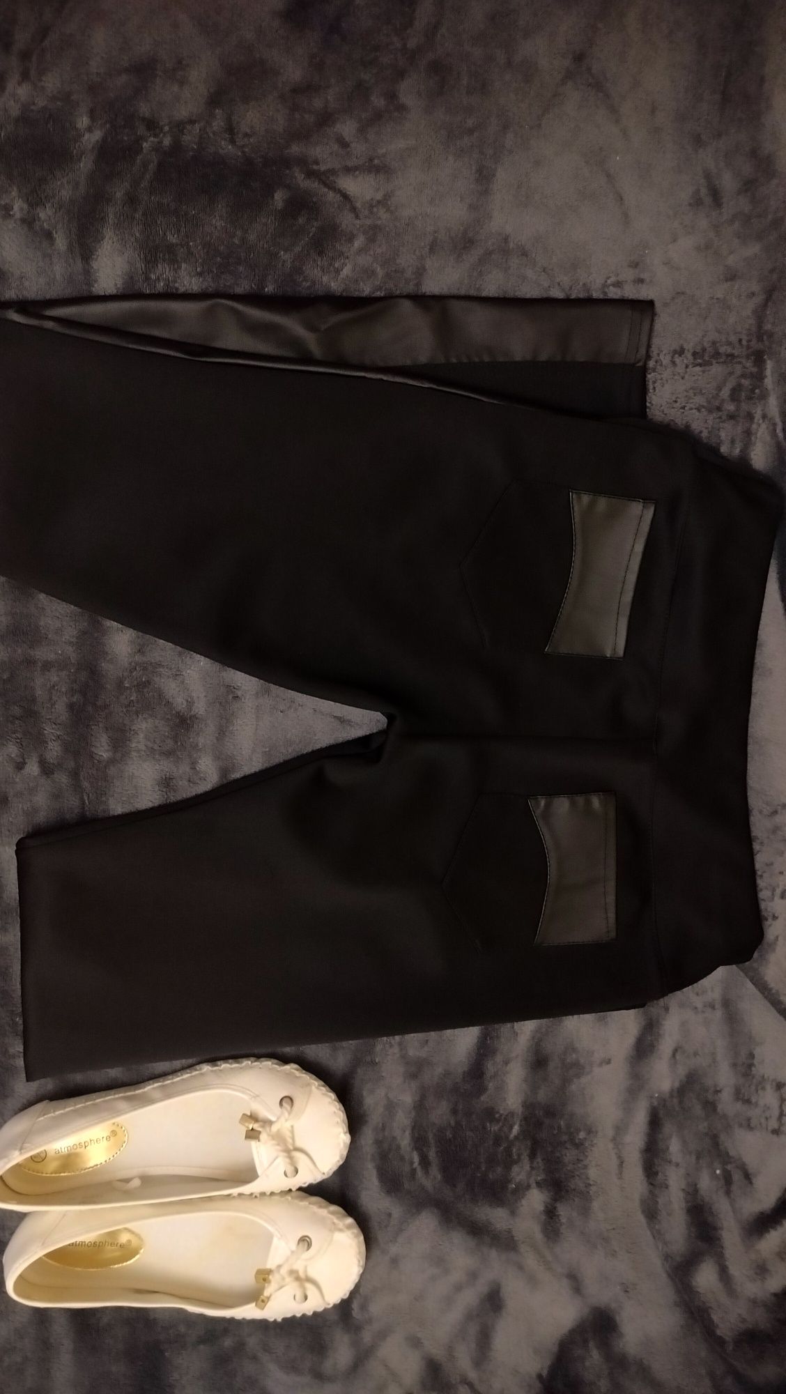 Baleriny damskie 38 getry legginsy z wstawkami skórzanymi  M L XL