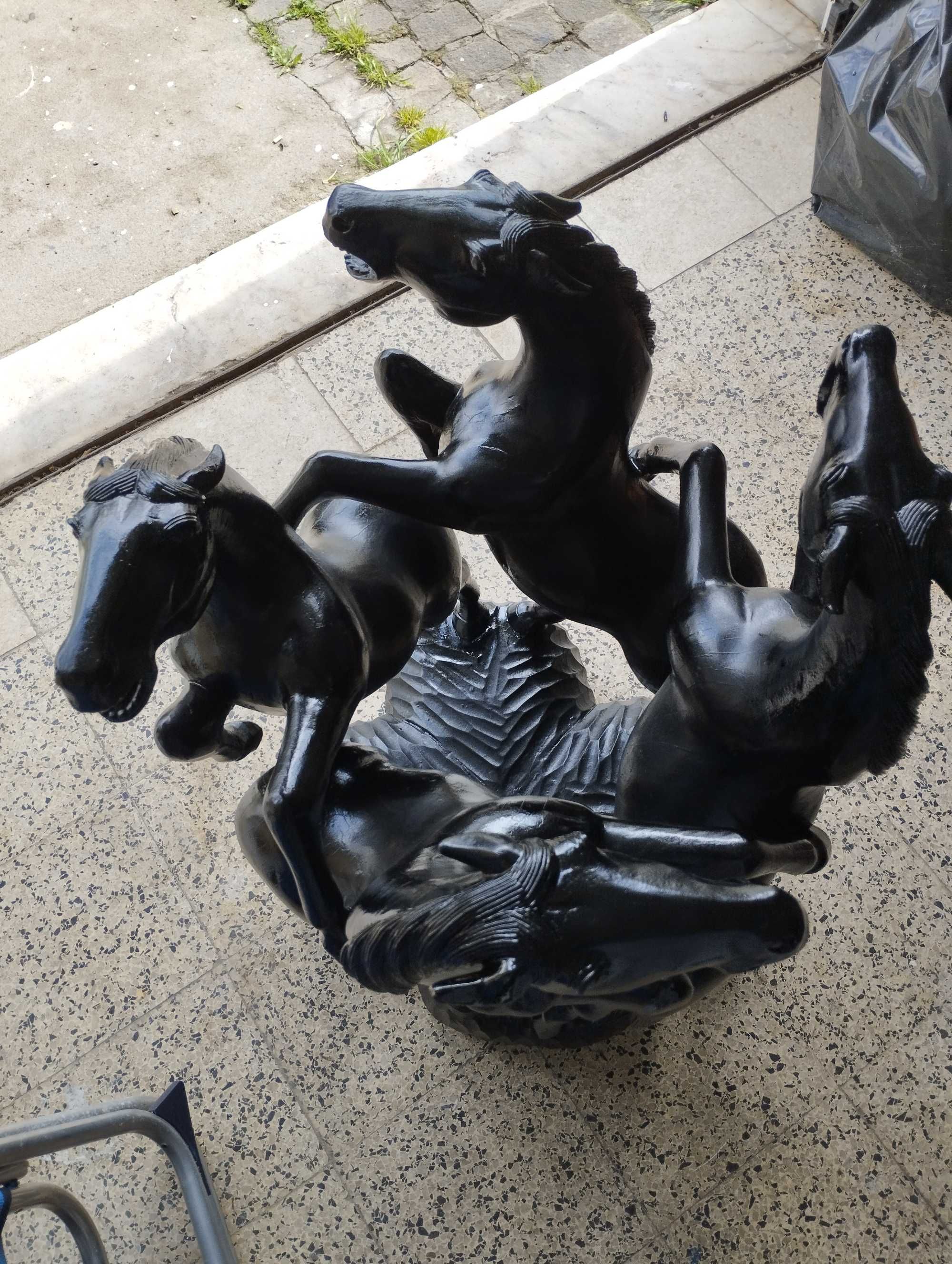 Arte Africana escultura/mesa madeira